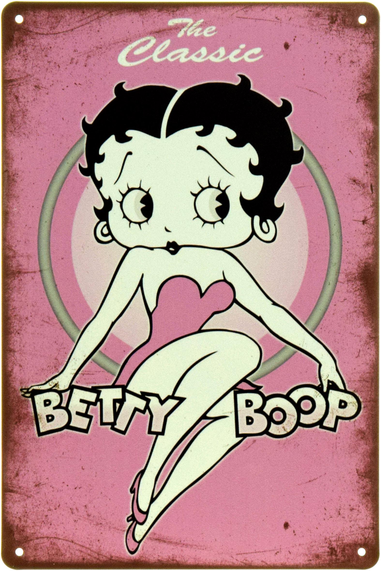 Табличка металлическая "Betty Boop" 20x30 см (ms-104367)