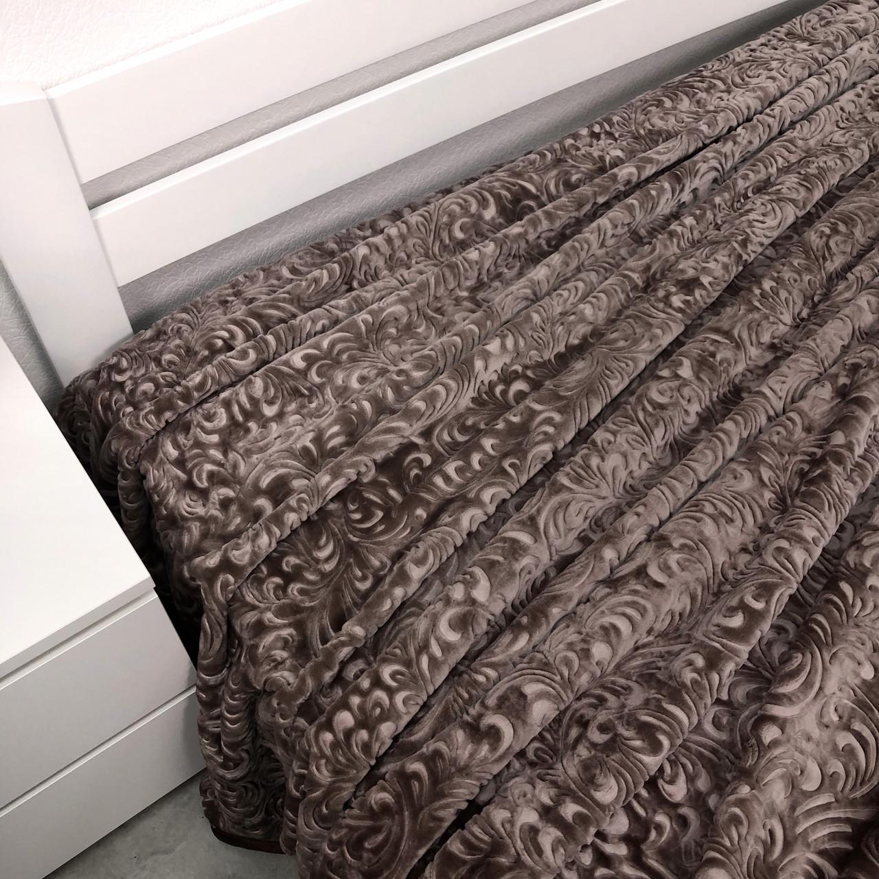 Плед велюровый з выдавкой Vie Nouvelle акрил 200х240 см Каштан Плед велюровый з выдавкой Vie Nouvelle акрил 200х240 см Каштан