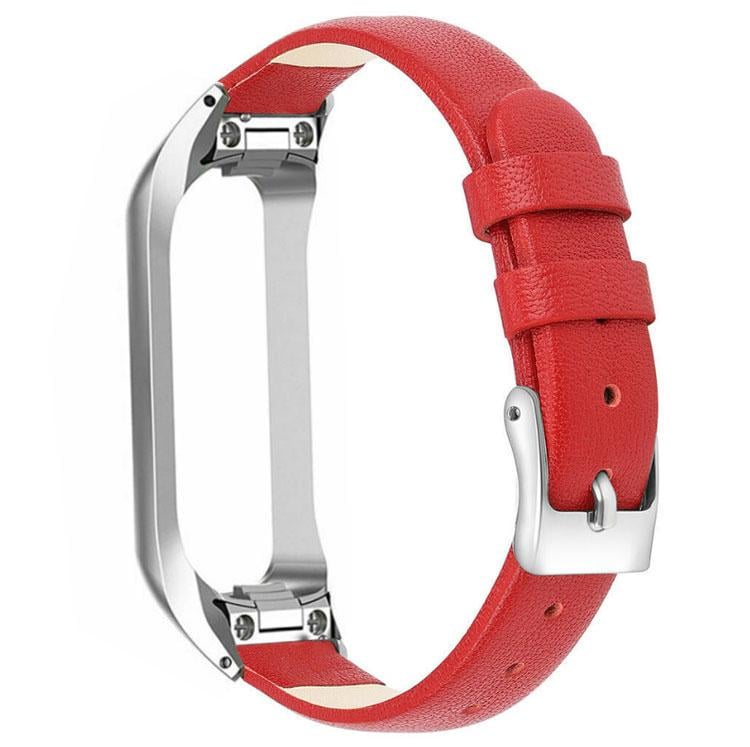 Кожаный ремешок Primo для фитнес браслета Samsung Galaxy Fit E SM-R375 Red/Silver (1063861445)