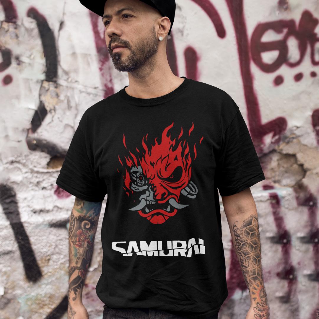 Футболка унисекс Cyberpunk 2077 Samurai 4XL Черный (0000014159)