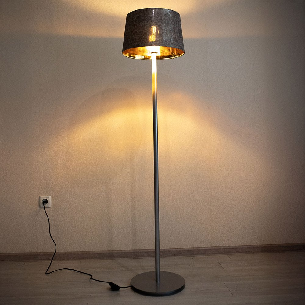 Торшер MSK ELECTRIC Palermo с серым основанием и серым плафоном из ткани под лампу Е27 (NL 3621 GR+GR) - фото 5 Торшер MSK ELECTRIC Palermo с серым основанием и серым плафоном из ткани под лампу Е27 (NL 3621 GR+GR) - фото 5