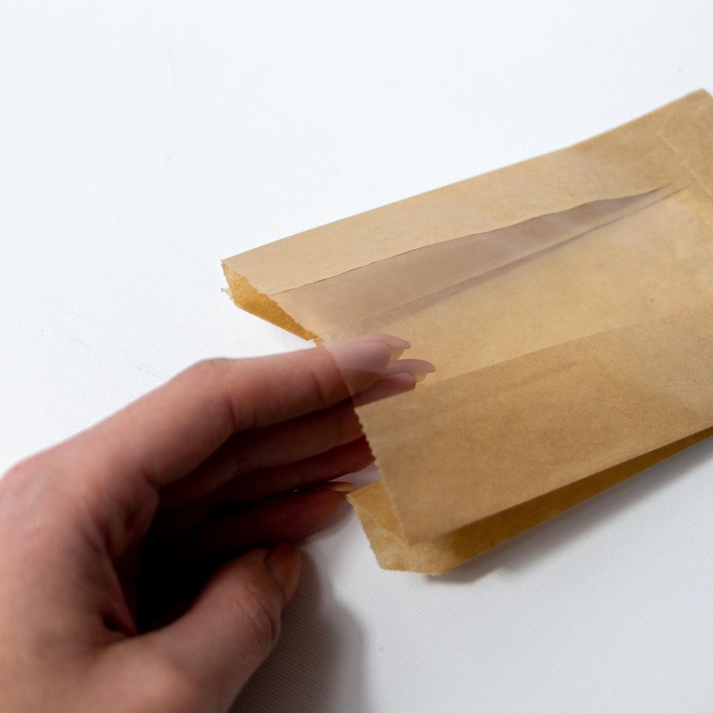 Пакет бумажный саше с прозрачным окном 100х40х170 мм 1000 шт. - фото 3