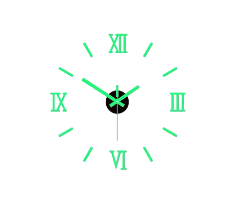 Годинник настінний DIY римські цифри та штрихи люмінесцентний 40 см (6981)