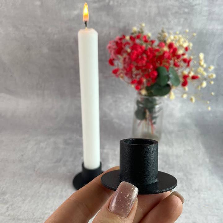 Свічник металевий 2,8x4,9 см Чорний (20227317) - фото 2 Свічник металевий 2,8x4,9 см Чорний (20227317) - фото 2