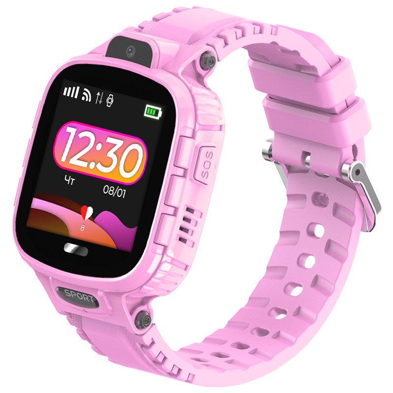 Часы-телефон детские Jetix DF45 c GPS Pink (0000014)