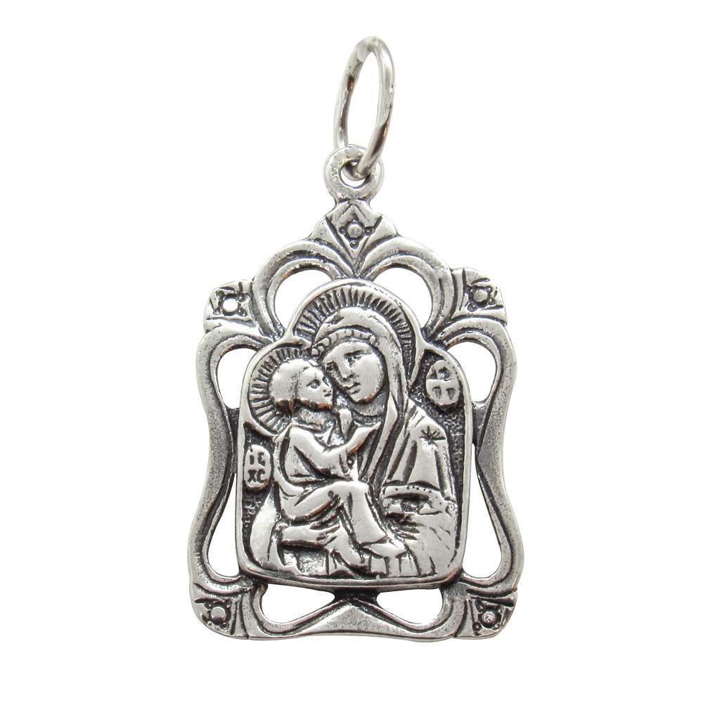 Серебряная ладанка Владимирская икона Божией Матери (1138058228)