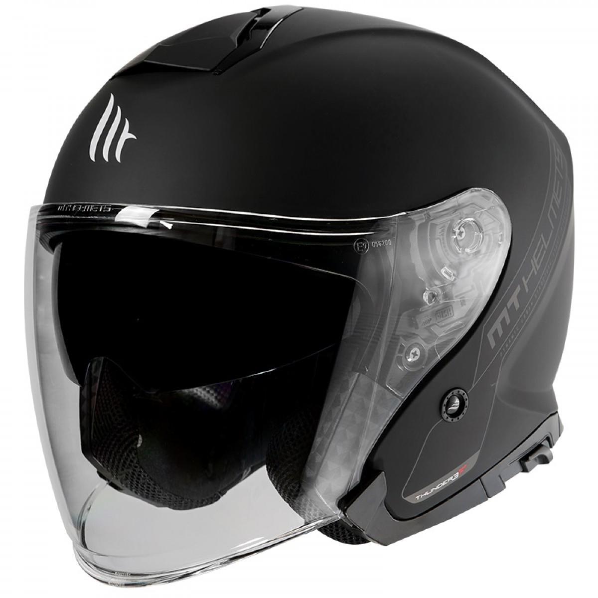 Мотошолом MT HELMETS THUNDER 3 Jet Solid S Matt Black (21985)
