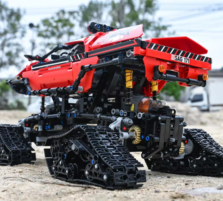 Конструктор Спортивний позашляховик на гусеничному ходу на дистанційному управлінні 1381 деталь Червоний (2402604451) - фото 8 Конструктор Спортивний позашляховик на гусеничному ходу на дистанційному управлінні 1381 деталь Червоний (2402604451) - фото 8