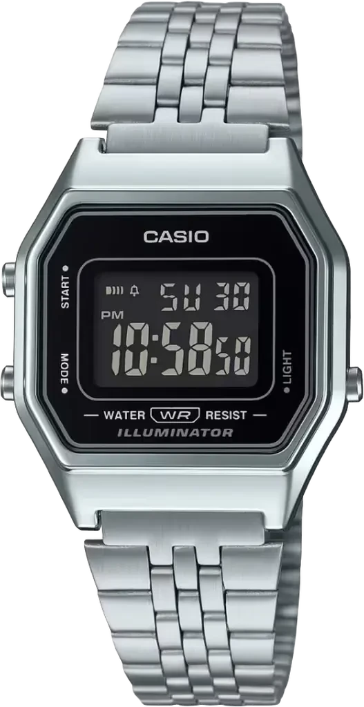 Наручний годинник жіночий Casio LA680WA-1BDF Lady Vintage з підсвіткою