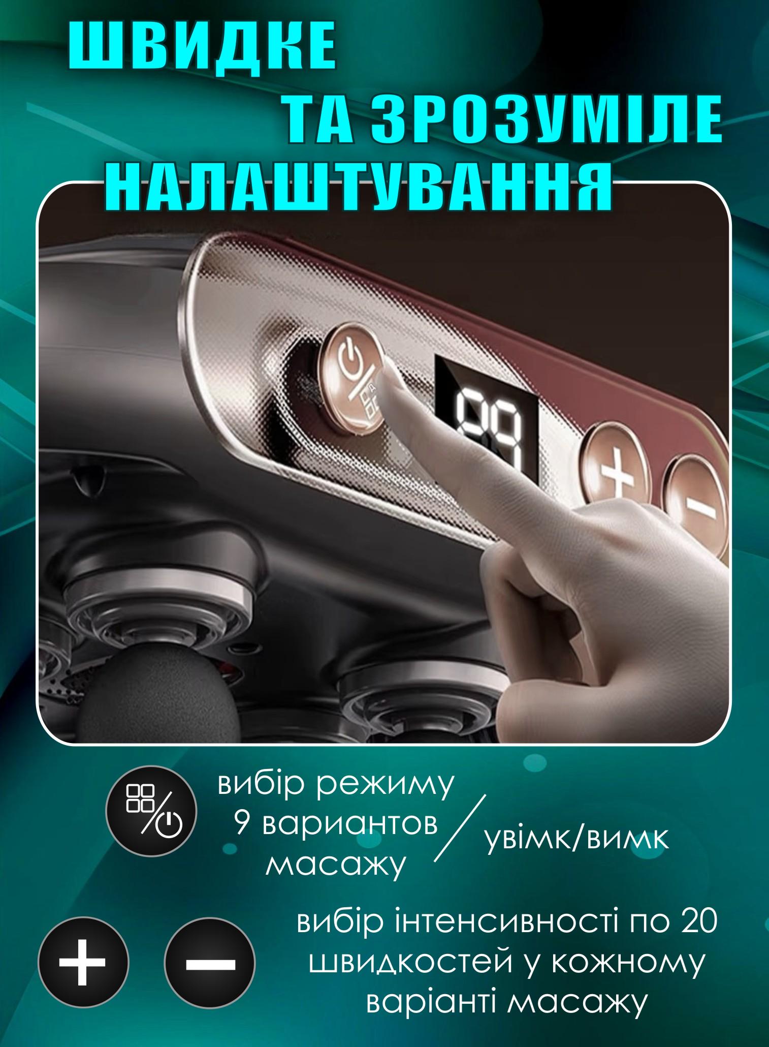 Масажер перкусійний ударний Proff FZ-668 (477974744) - фото 4 Масажер перкусійний ударний Proff FZ-668 (477974744) - фото 4