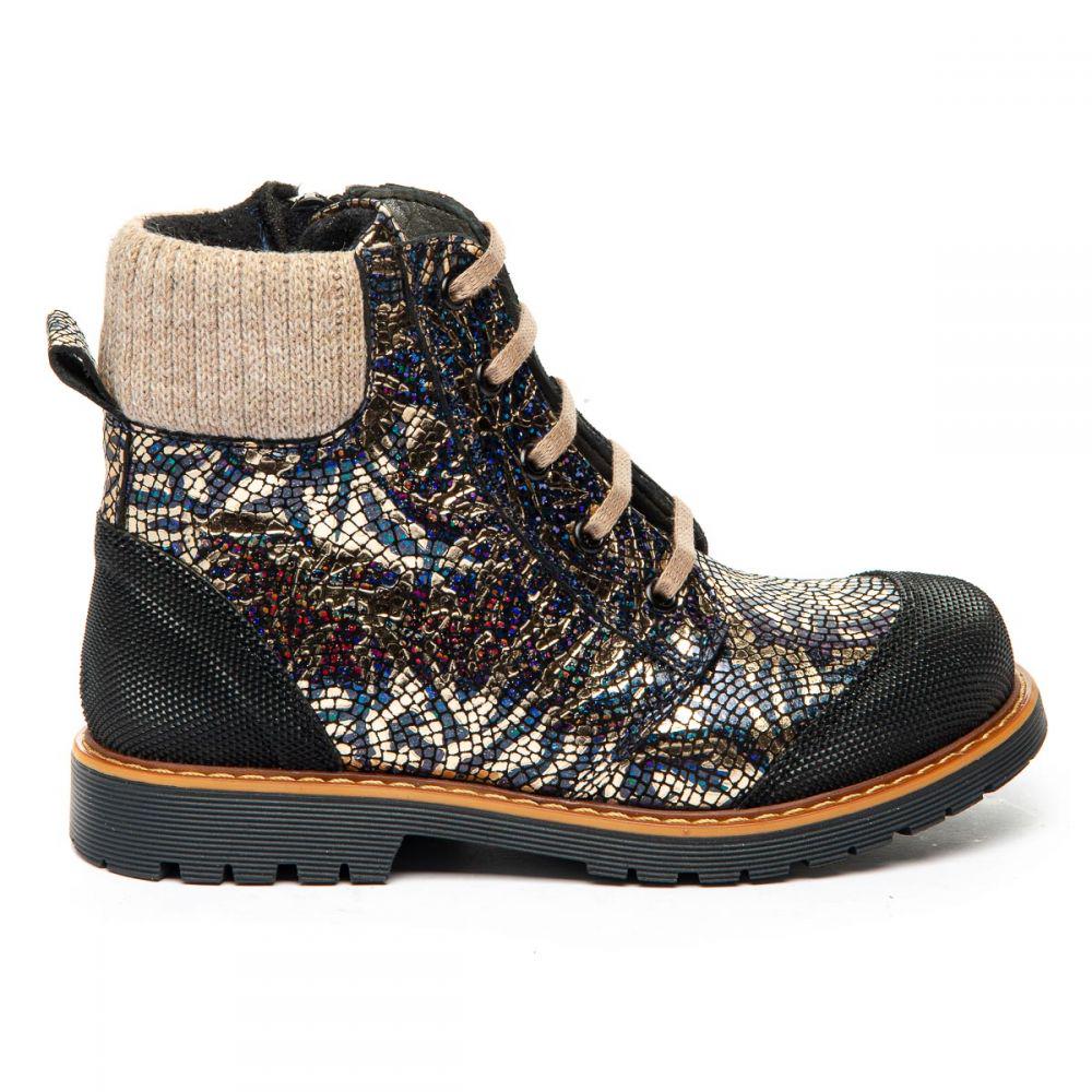 Ботинки The Leo 1369 для девочек р. 27 17,5 см Черный/Золотистый - фото 2 Ботинки The Leo 1369 для девочек р. 27 17,5 см Черный/Золотистый - фото 2