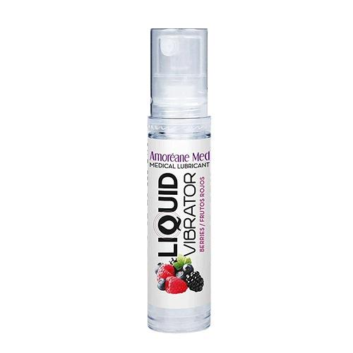 Лубрикант с эффектом вибрации Amoreane Med Liquid Vibrator Berries 10 мл (SO4819)