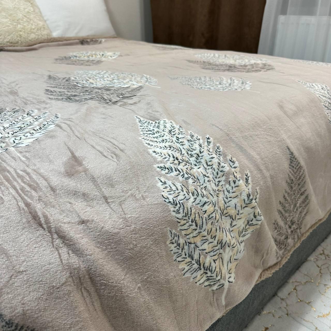 Плед-покрывало двухсторонняя 200х220 см Кофейный (30231081) - фото 5