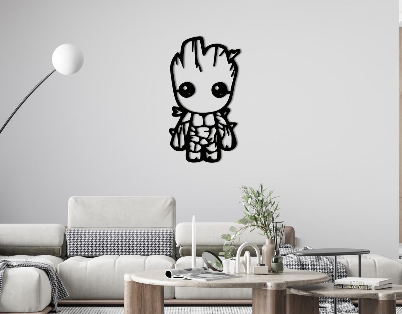 Декоративное панно на стену Upwood Decor Groot 62х35 см Black (1570389079)