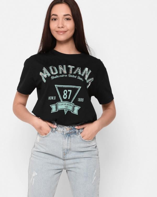 Футболка Carica -6582-8 M Черный (2000002401858)