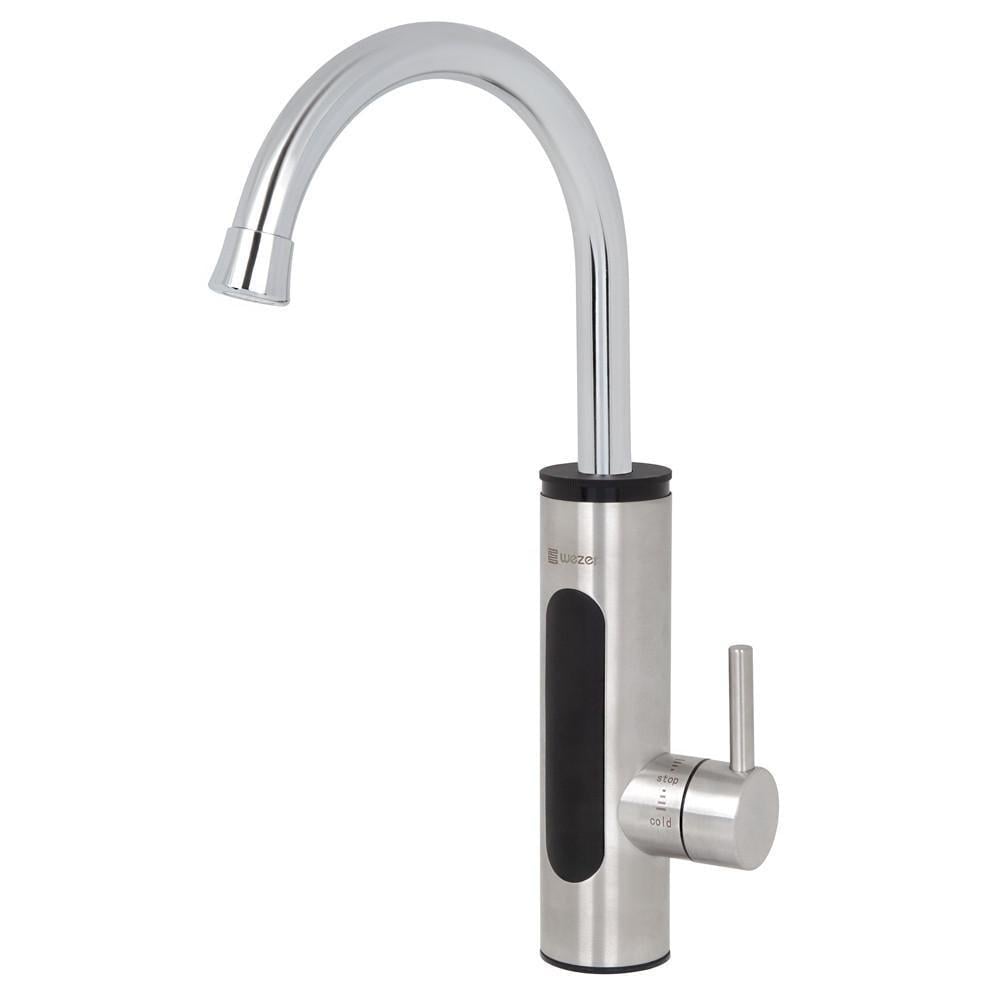 Проточный водонагреватель Wezer SDS-A14T поворотный излив/нержавеющая сталь/датчик температуры 3,3 кВт Хром (1055374)