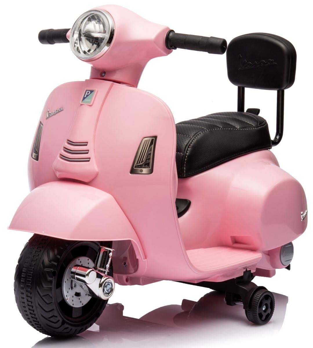 Скутер детский электрический Sun Baby Scooter Vespa со спинкой Розовый (31924067)