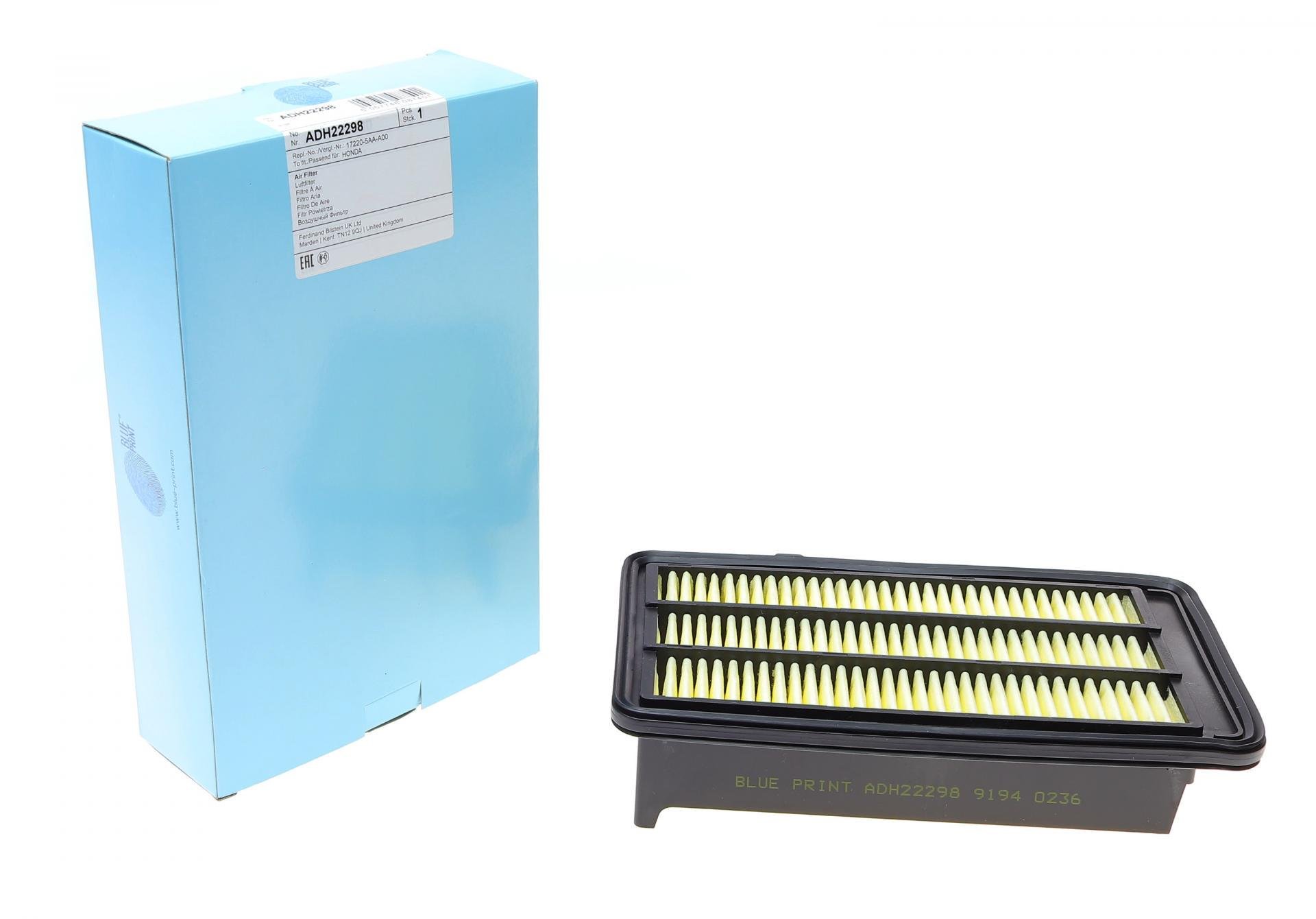 Фильтр воздушный BLUE PRINT для Honda Civic X 1,5 16V 15-/CR-V 1,5 16V 16- (ADH22298)