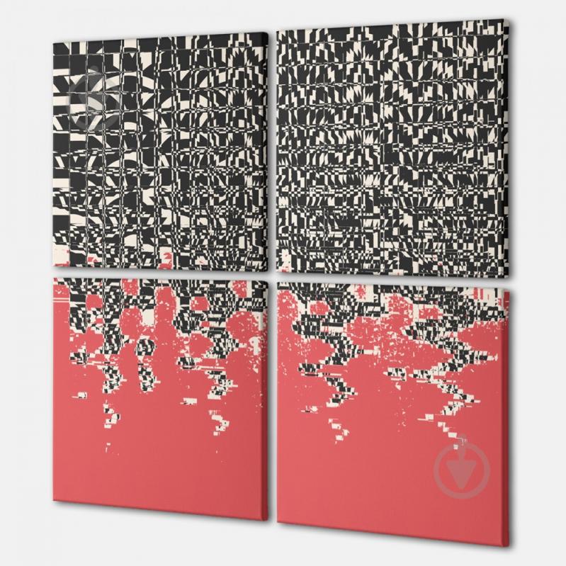 Модульная картина из четырех частей Black and Red Malevich Store 73x73 см (MK423203)