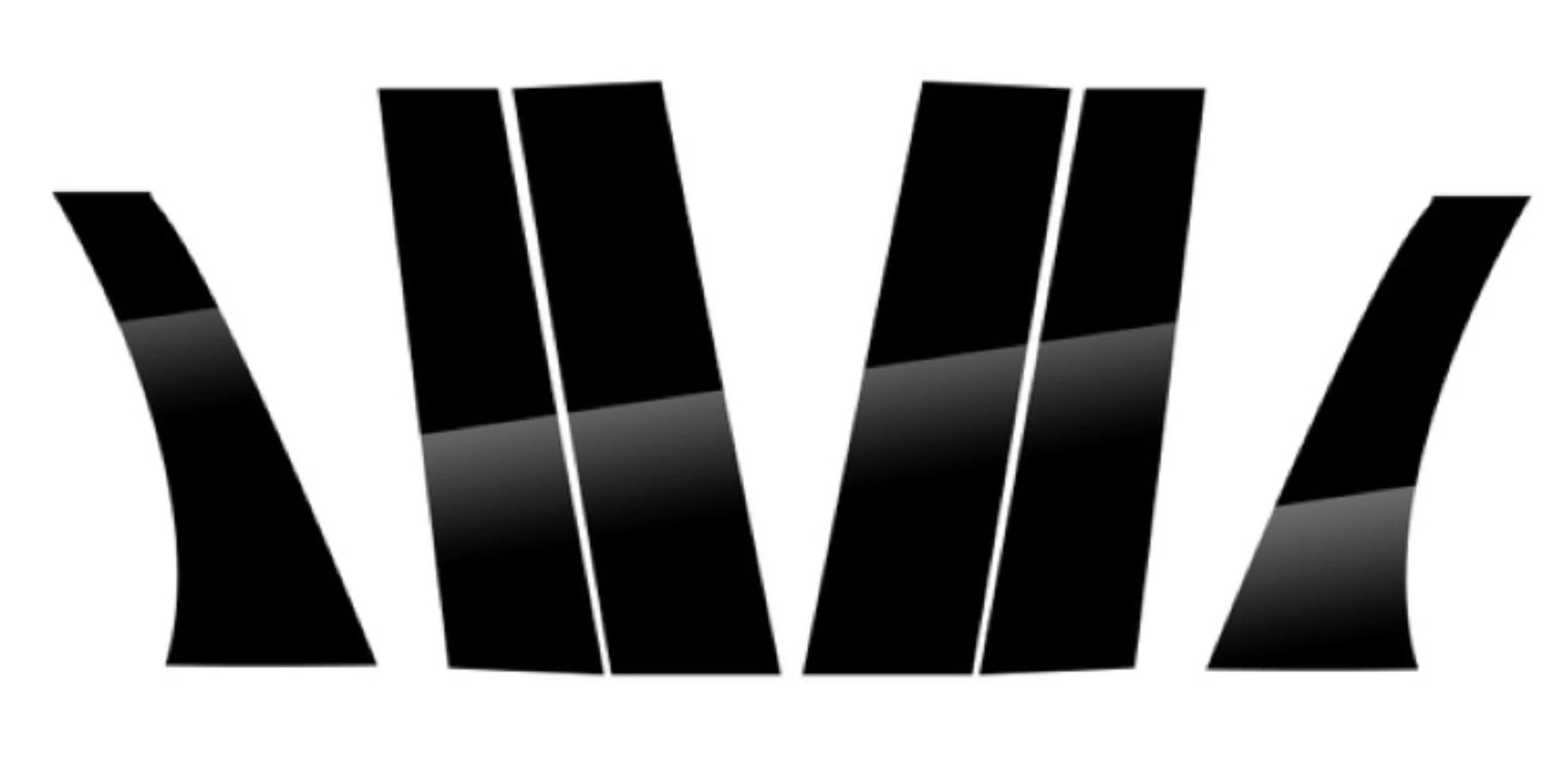 Накладки на стійки дверей Mitsubishi ASX/Outlander Sport 6 шт. Чорний глянець (27985614)