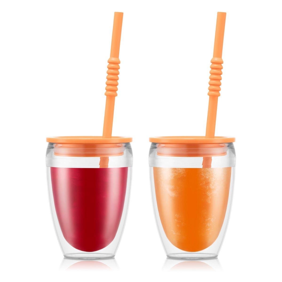 Склянка Pavina Bodum з подвійними стінками з кришкою та трубочкою 0,3 л (K11849-447SA-447-Y21)