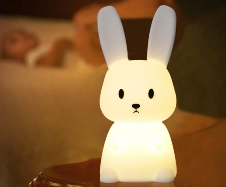 Ночник детский силиконовый Зайчик Белый (543-19) - фото 2
