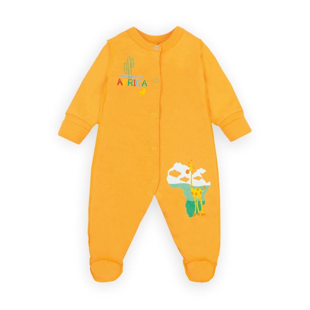 Комбинезон детский хлопковый летний для мальчика Gabbi КВ-20-11 Африка 62 см Оранжевый (12073) - фото 1 Комбинезон детский хлопковый летний для мальчика Gabbi КВ-20-11 Африка 62 см Оранжевый (12073) - фото 1