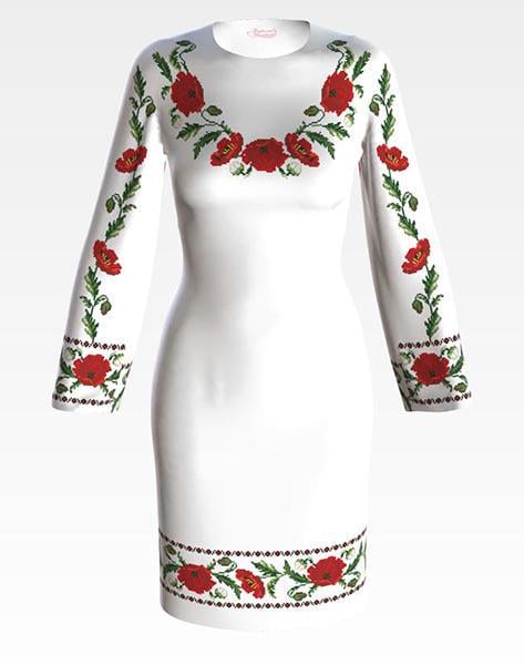 Заготовка женского платья ПЛ050 Хрупкие маки для вышивки бисером и нитками из домотканого полотна Белый (ПЛ050дБ) Заготовка женского платья ПЛ050 Хрупкие маки для вышивки бисером и нитками из домотканого полотна Белый (ПЛ050дБ)