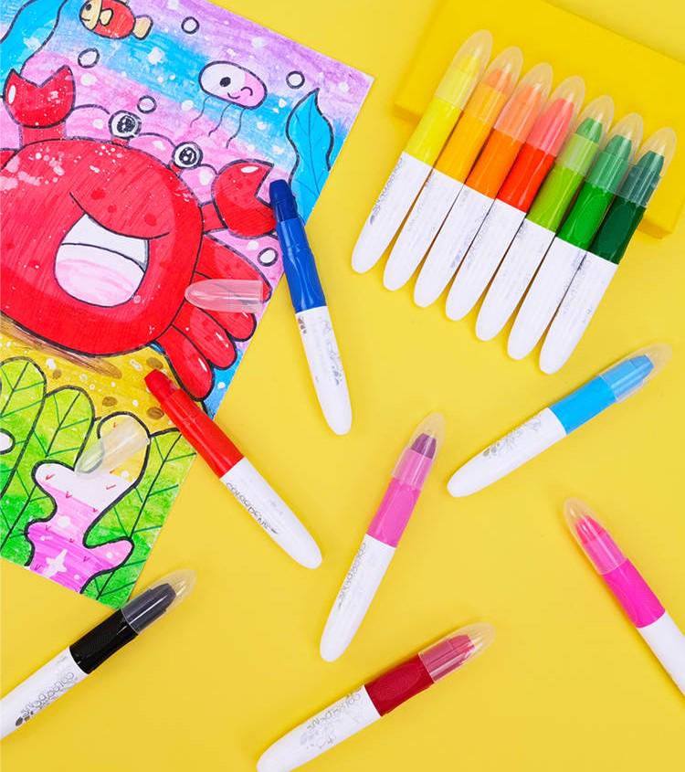 Воскові олівці крайони Amazecat Washable Silky Crayons водорозчинні 36 шт. в уп. - фото 4