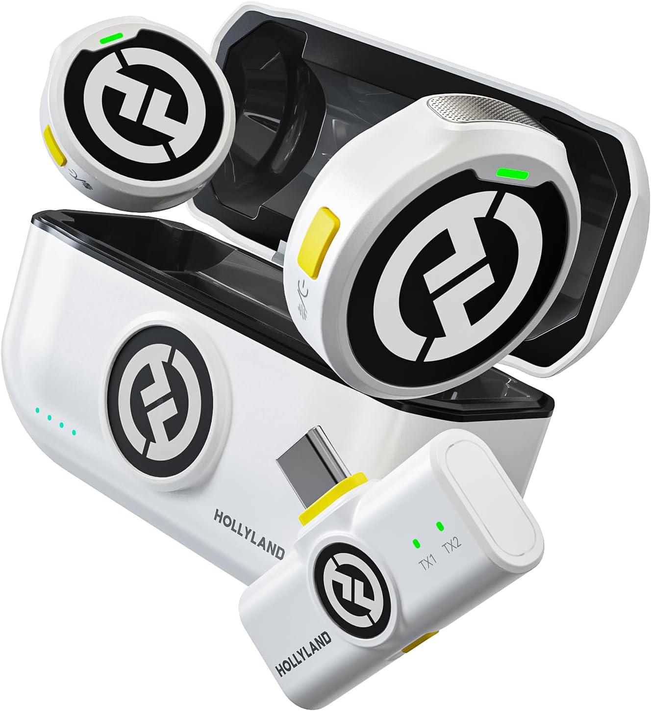 Петличний мікрофон Hollyland Lark M2 Duo with USB Type-C Plug із зарядним кейсом професійний 2 шт. White (52004)