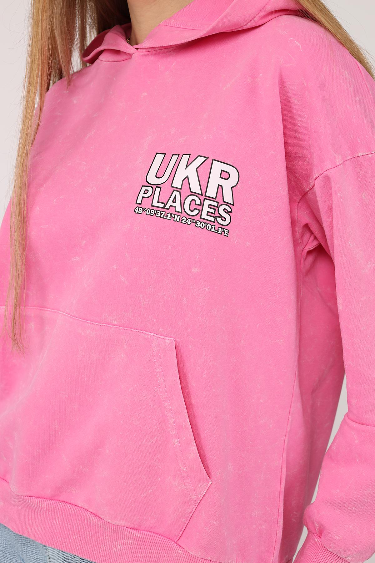Худи женский ЦБ-00274619 р. 42 Розовый (SKT001059051) - фото 4