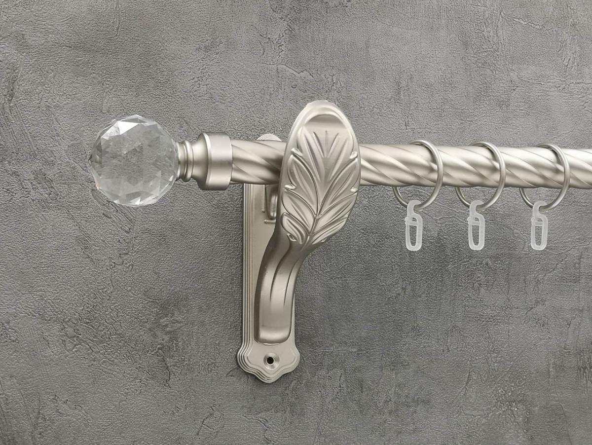 Карниз Quadrum Люмієра кручена штанга одинарний ретро 25 мм 160 см Сатин (272286401)