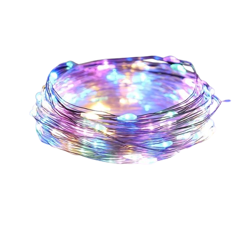 Гирлянда LED Капля росы USB 50 ламп 5 м Разноцветная (6400)