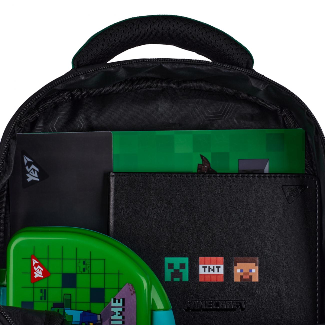 Школьный рюкзак YES S-91 Minecraft Game полукаркасный с ортопедической спинкой (559819/995087) - фото 11