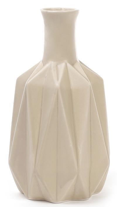 Ваза керамическая stone flower 20 см Песочный