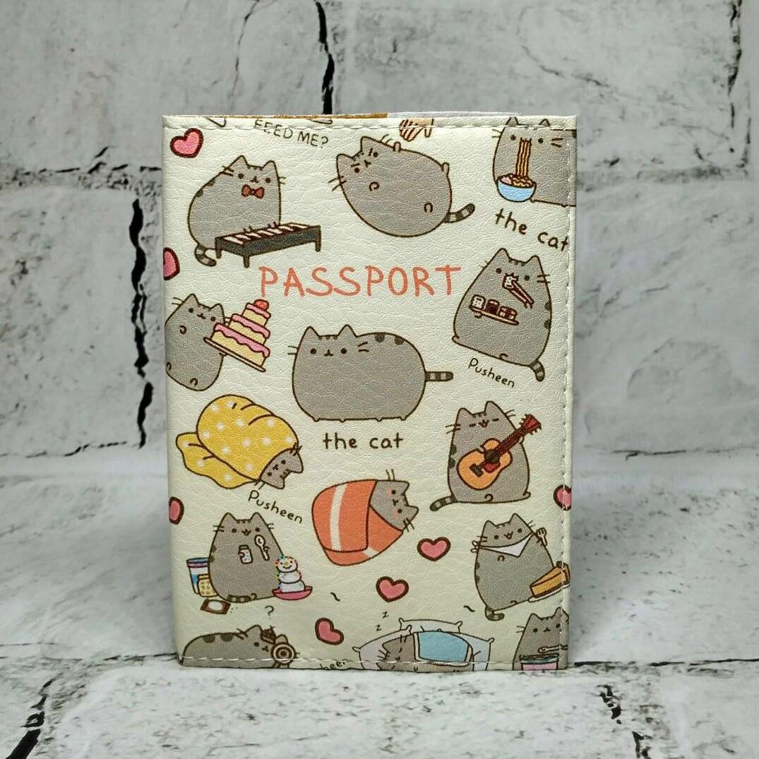 Обложка для паспорта Коты экокожа 9,5х13,5 см (295)
