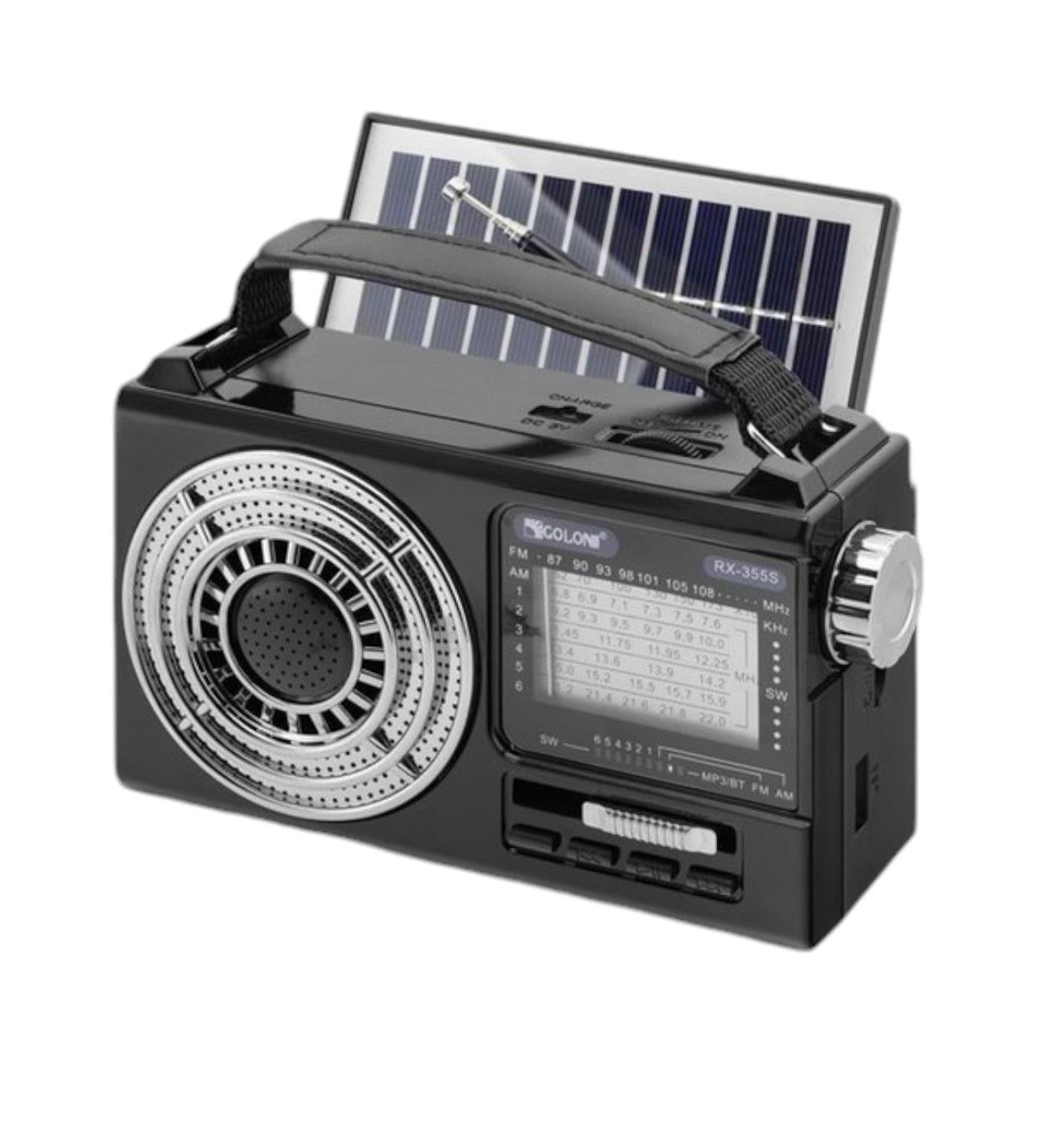 Радиоприемник аккумуляторный Golon RX 355S с солнечной панелью Черный (20793237) Радиоприемник аккумуляторный Golon RX 355S с солнечной панелью Черный (20793237)