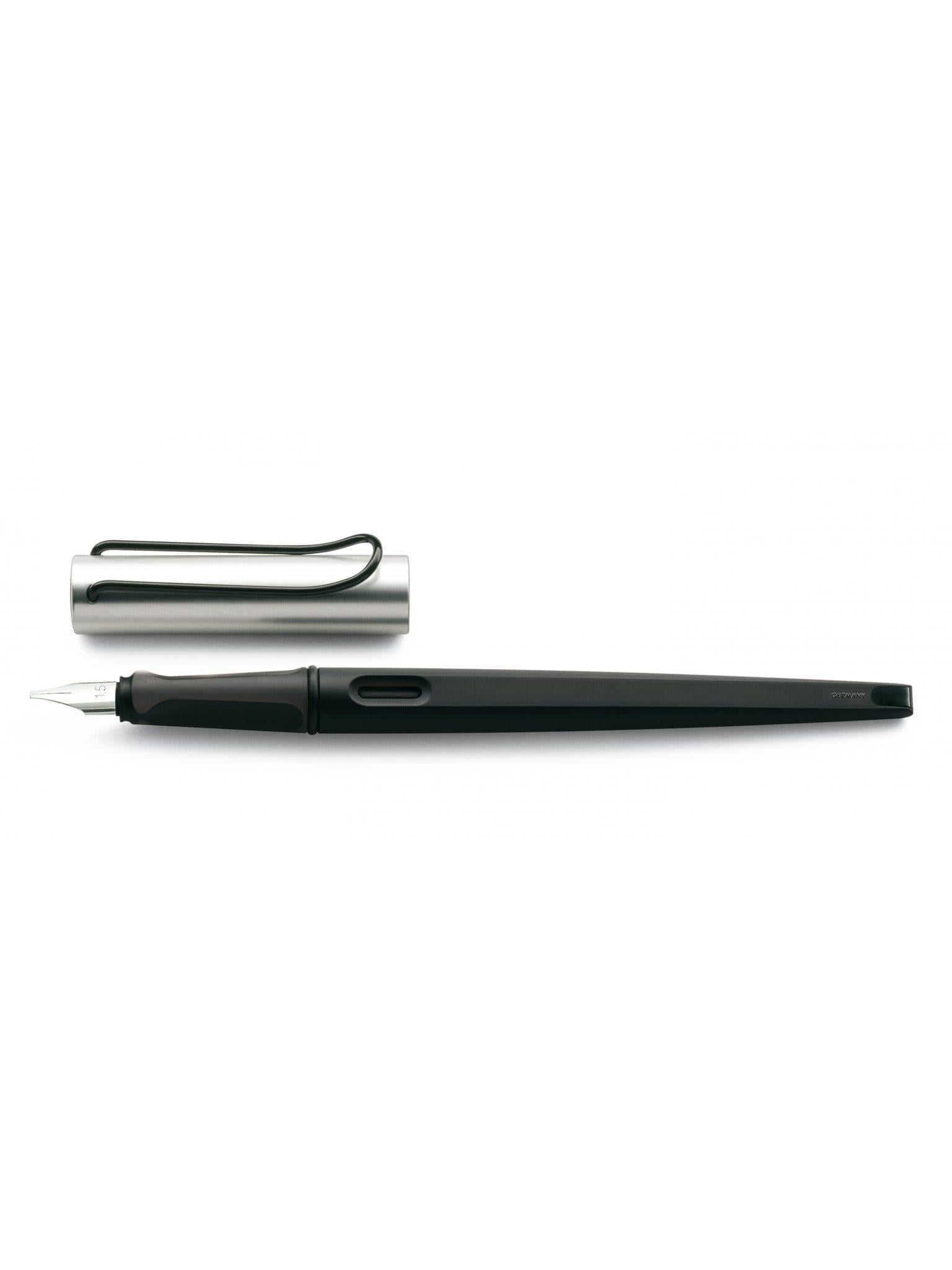 Письменная ручка чернильная Lamy Joy с хромированным колпачком 1,1 мм чернила синие T10 Черный матовый (4029990)