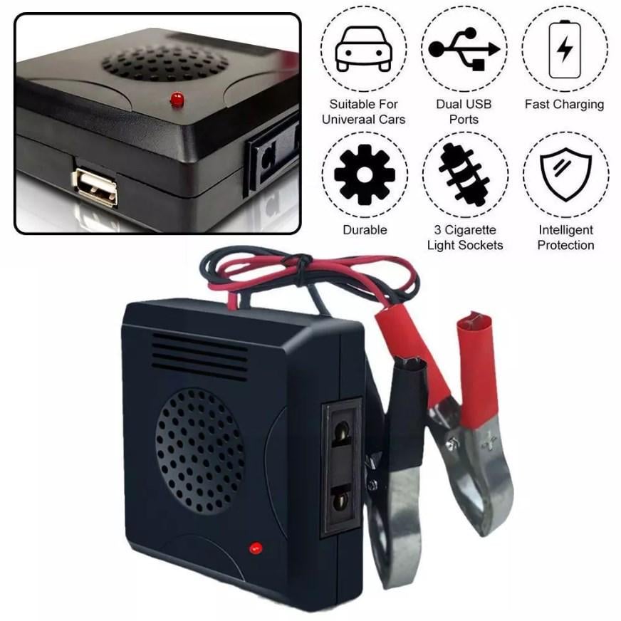 Инвертор с 12V на 220V c USB 70W модифицированная синусоида - фото 6