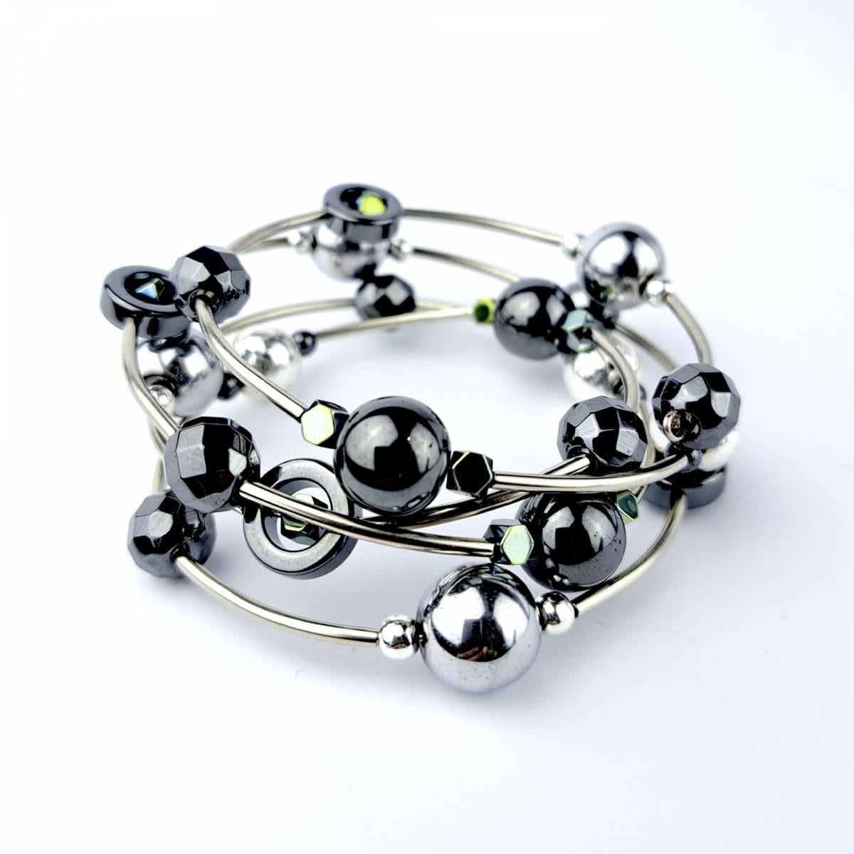 Браслет DARSANA Галактика из натуральных камней гематит (DRSU005180)