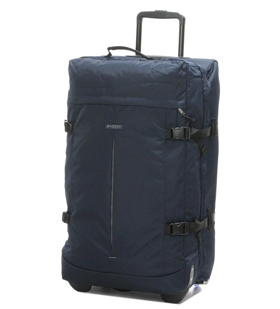 Сумка средняя дорожная Airtex 827 на колесах 72 л Темно-синий