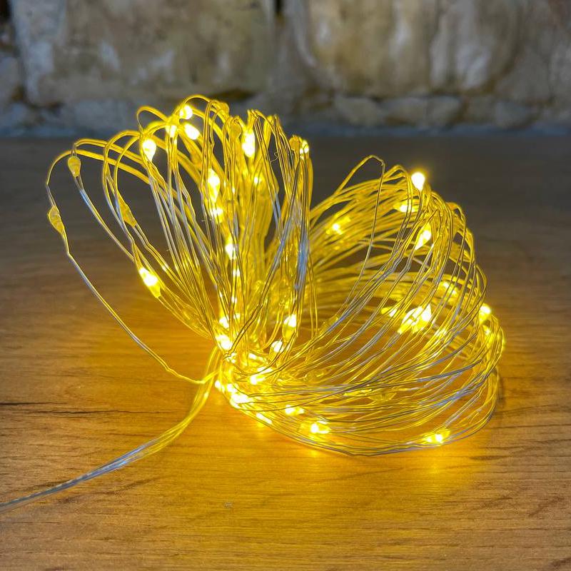 Гирлянда новогодняя 100 LED 10 м экстра теплый белый 8 режимов с диммированием от USB с пультом ДУ (51508) Гирлянда новогодняя 100 LED 10 м экстра теплый белый 8 режимов с диммированием от USB с пультом ДУ (51508)