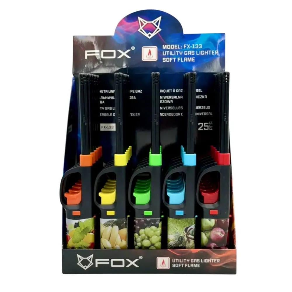 Зажигалка бытовая Fox-133 пьезовая 25 шт. (000007095)