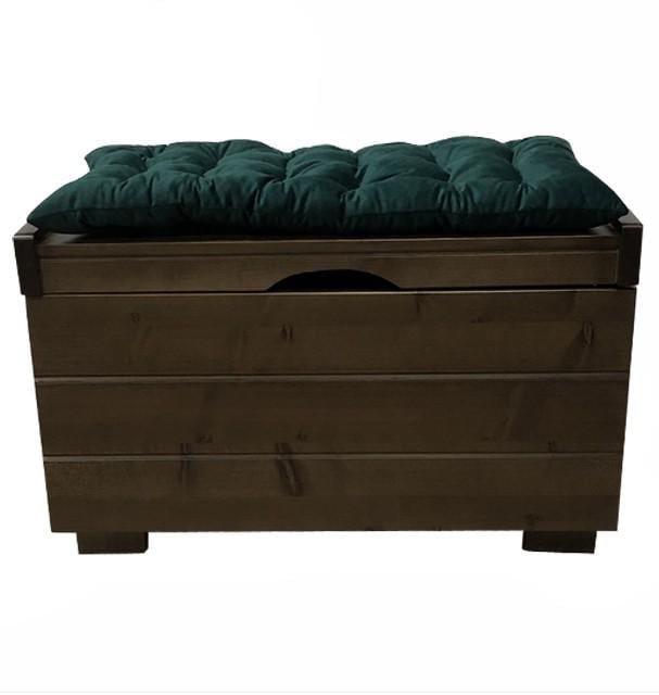 Сундук Скиф 2-А с подушкой деревянный Дуб/Леонис Зеленый (25651186) Сундук Скиф 2-А с подушкой деревянный Дуб/Леонис Зеленый (25651186)