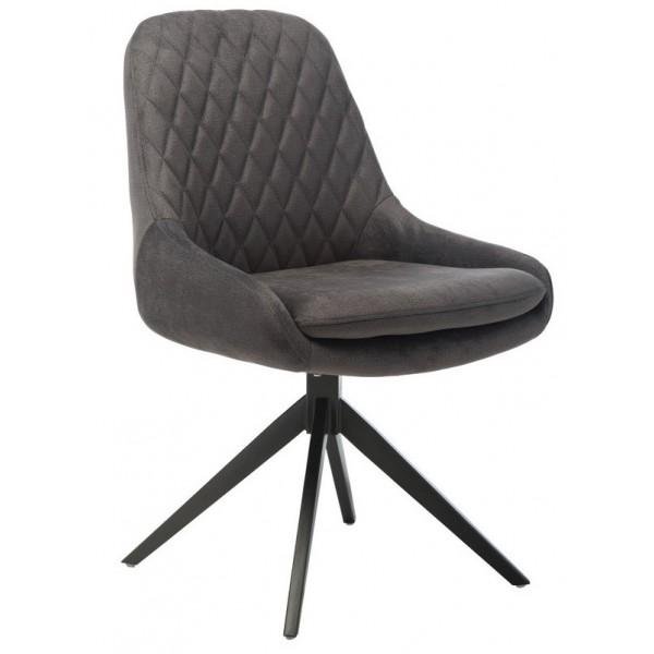 Стул поворотный Vetro Mebel R-80 металл/ткань  Серый/Графит