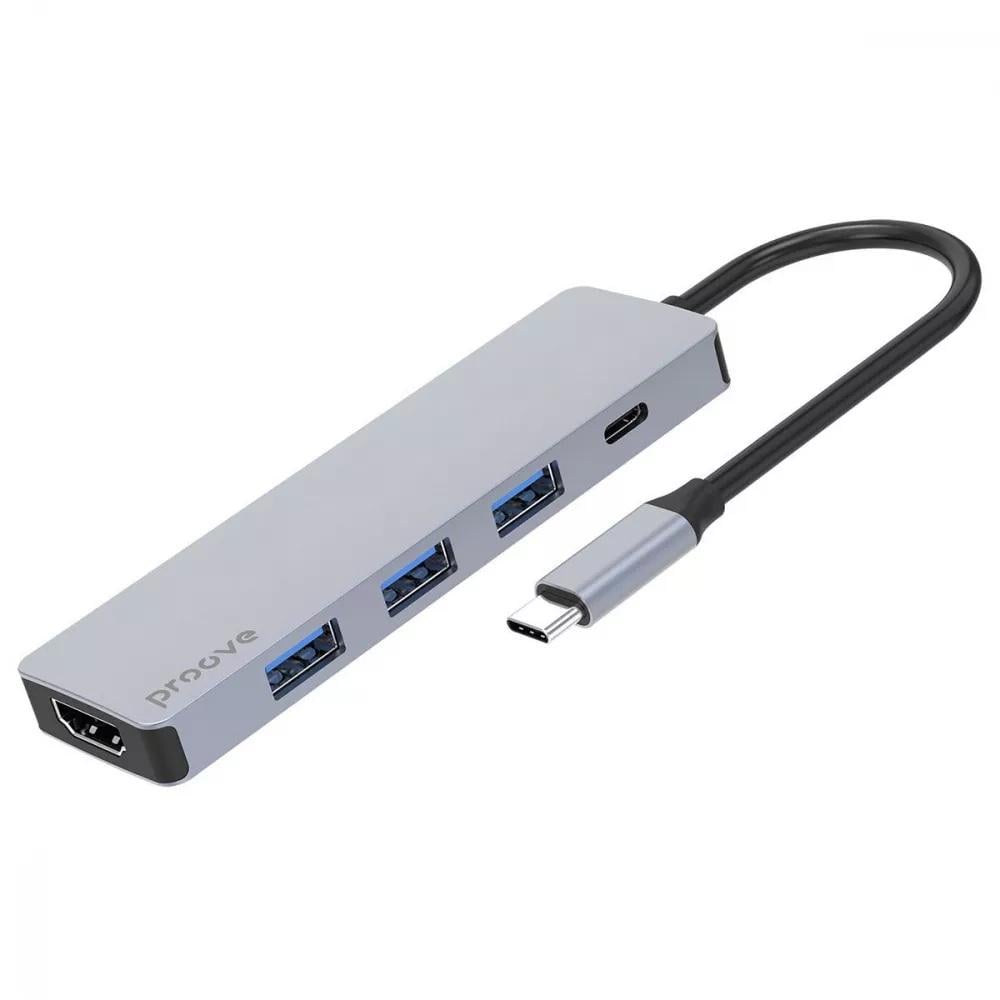 Хаб Proove Iron Link 5в1 USB 3.0 Silver (HBIL00010604)