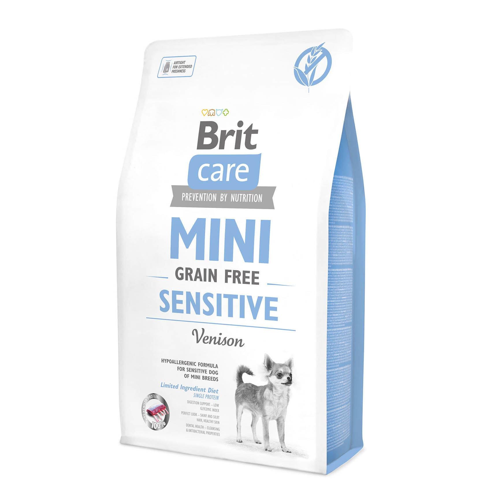 Корм сухий Brit Care Sensitive Grain Free для дорослих собак мініатюрних порід з чутливим травленням 2 кг (8595602520169)