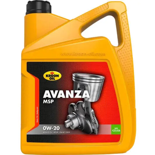 Моторное масло KROON OIL Avanza MSP 0W-20 5 л (37350) Моторное масло KROON OIL Avanza MSP 0W-20 5 л (37350)