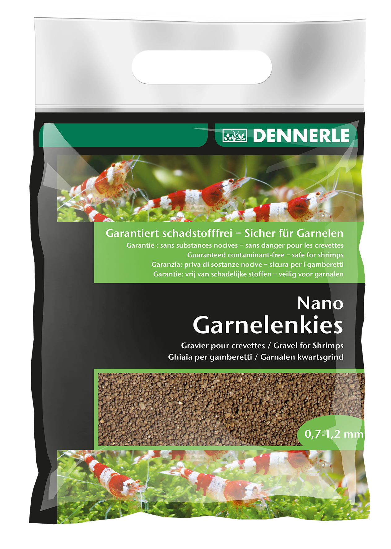 Грунт Dennerle Nano Garnelenkies Borneo braun 0,7-1,2 мм кварц 2 кг Коричневый (atg-5914)
