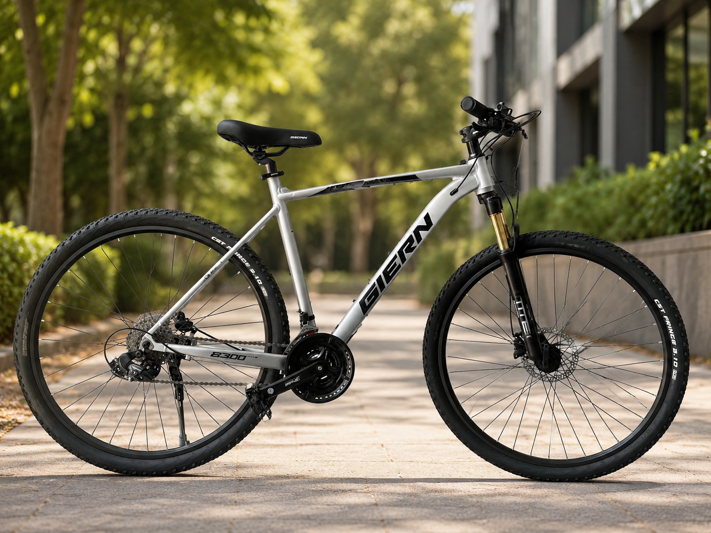 Велосипед горный 29" с алюминиевой рамой 21" и гидравлическими тормозами Shimano Светлое серебро (8-18-4430-М2983003)